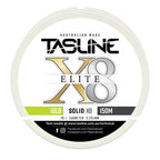 Tasline X8 Solid Elite braid spool, 16lb 150m, PE 1, 0.175 mm diameter — white spool with printed Tasline label
