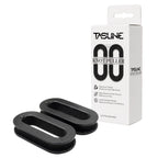 Two black Tasline knot pullers beside their white retail box on a white background