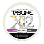 Tasline X12 Hollow Elite braid spool, 60lb 800m, PE 6, 0.42 mm diameter — white spool with printed Tasline label
